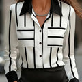 Rosalyn | Contrast-Trim Long Sleeve Shirt