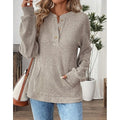 Delphine | Ribbed Henley Pullover