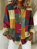 Lucy | Patchwork Button-Front Blouse