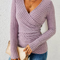 Sienna | Ribbed Wrap-Front Top