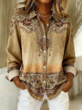 Marlo | Vintage Floral Button-Front Blouse