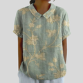Tairua | Embroidered Floral Collared Blouse