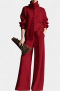 Leonora | Ribbed Wide-Leg Two-Piece Set