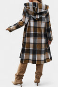Annette | Plaid Hooded Longline Coat