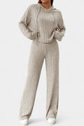 Lara | Ribbed Hooded Two-Piece Set
