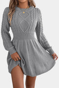 Ava | Cable-Knit Mini Sweater Dress