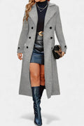 Mangawhai | Long Double-Breasted Coat with Notched Lapels