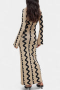 Ponsonby | Wavy Pattern Knit Maxi Dress