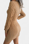 Chloe | Cable-Knit Mini Sweater Dress