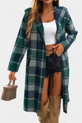 Odalys | Hooded Longline Check Coat