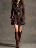 Livia | Belted Check Mini Dress