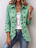 Emery | Ruffled Gingham Button-Down Jacket