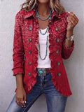 Avoca | Ruffled Paisley-Print Jacket