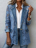 Leura | Lace-Paneled Tailored Blazer
