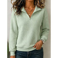 Isadora | Textured Quarter-Zip Pullover