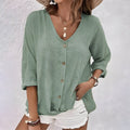 Layla | Casual Relaxed Button-Up Blouse
