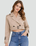 Coogee | Cropped Belted Trench Coat