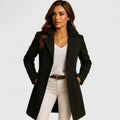 Celeste | Refined Notch-Lapel Long Coat
