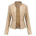 Camille | Stand-Collar Zip-Up Moto Jacket