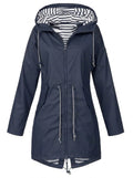 Cynthia | Hooded Drawstring Rain Coat