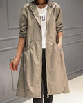Jervis | Hooded Zip-Up Long Trench Coat