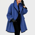 Lara | Oversized Contrast-Trim Coat