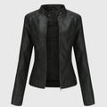 Sasha | Slim-Fit Stand-Collar Moto Jacket