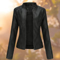 Victoria | Slim-Fit Zip-Up Moto Jacket