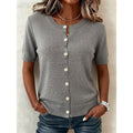 Emery | Button-Front Short-Sleeve Top