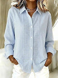 Cora | Relaxed Striped Button-Front Blouse